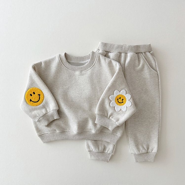 *Pre-Order* Kids Floral Smiley Jogger Set