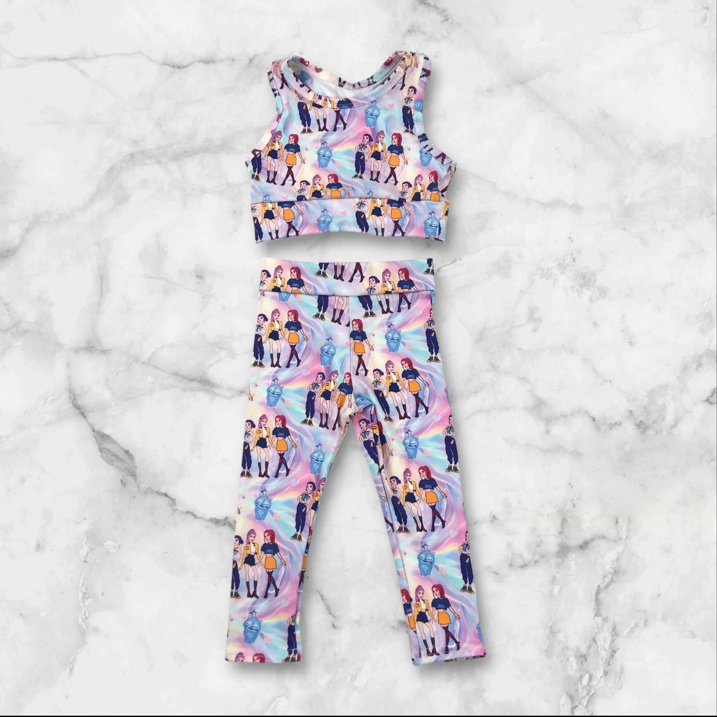 *PRE-ORDER* KPOP - Athletic Bow Crop Pant Set