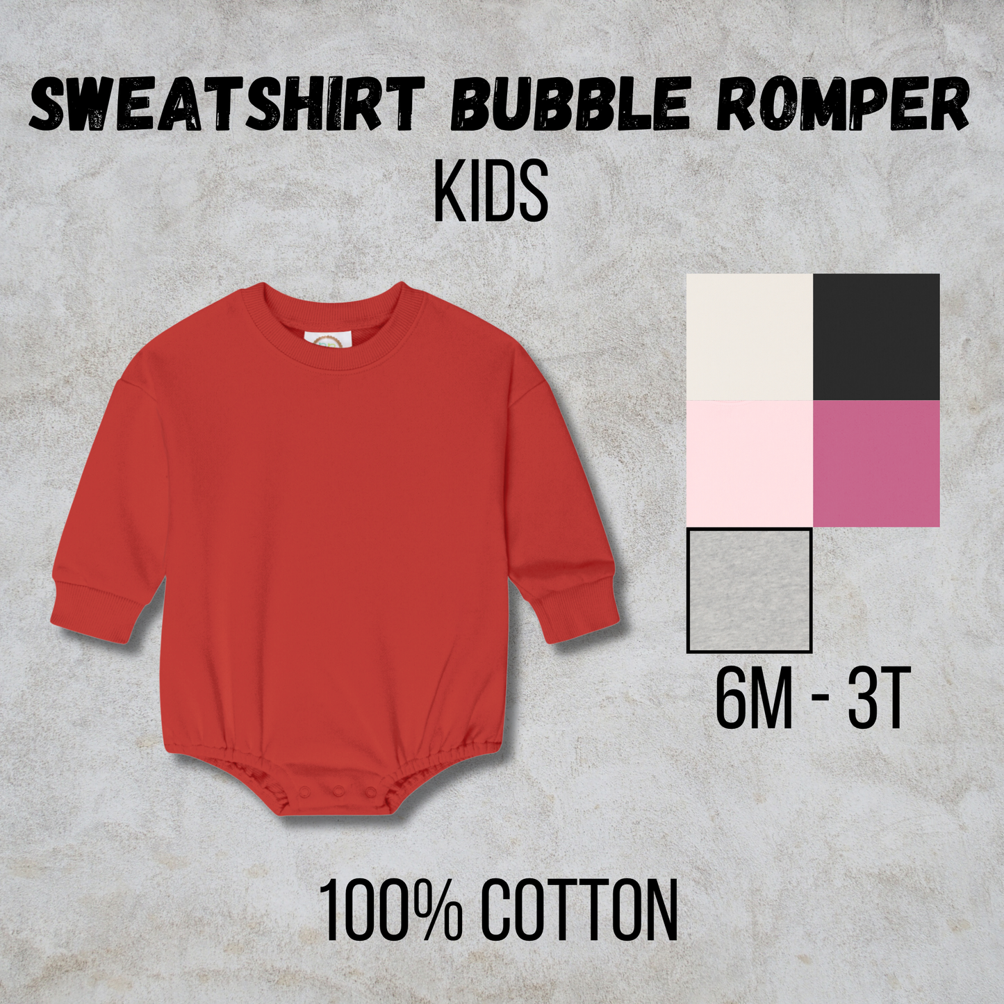*CHRISTMAS* MTO Kids - Sweatshirt Bubble Romper