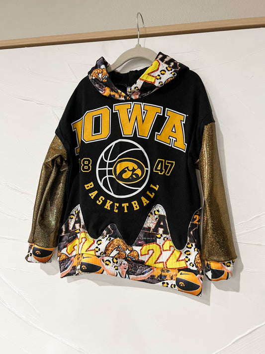 RTS *Handmade* IOWA Drip Hoodie 2.0 Upcycle