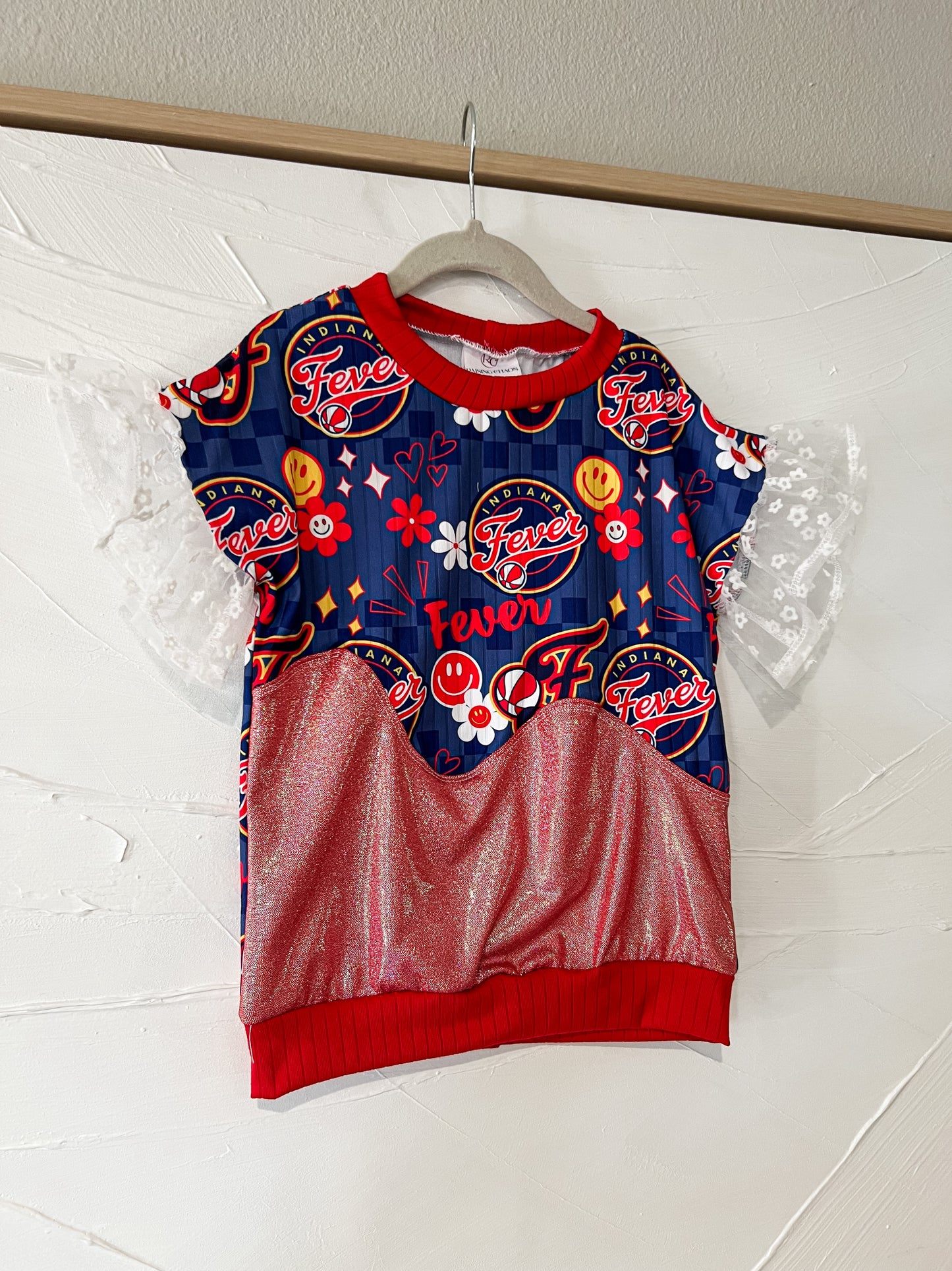 RTS *Handmade* FEVER Drip Top w Ruffle Sleeves