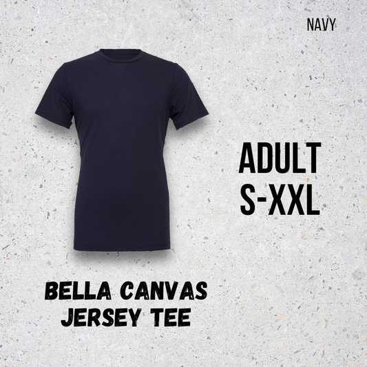 MTO Adult - Navy -  Bella Canvas Jersey Tee