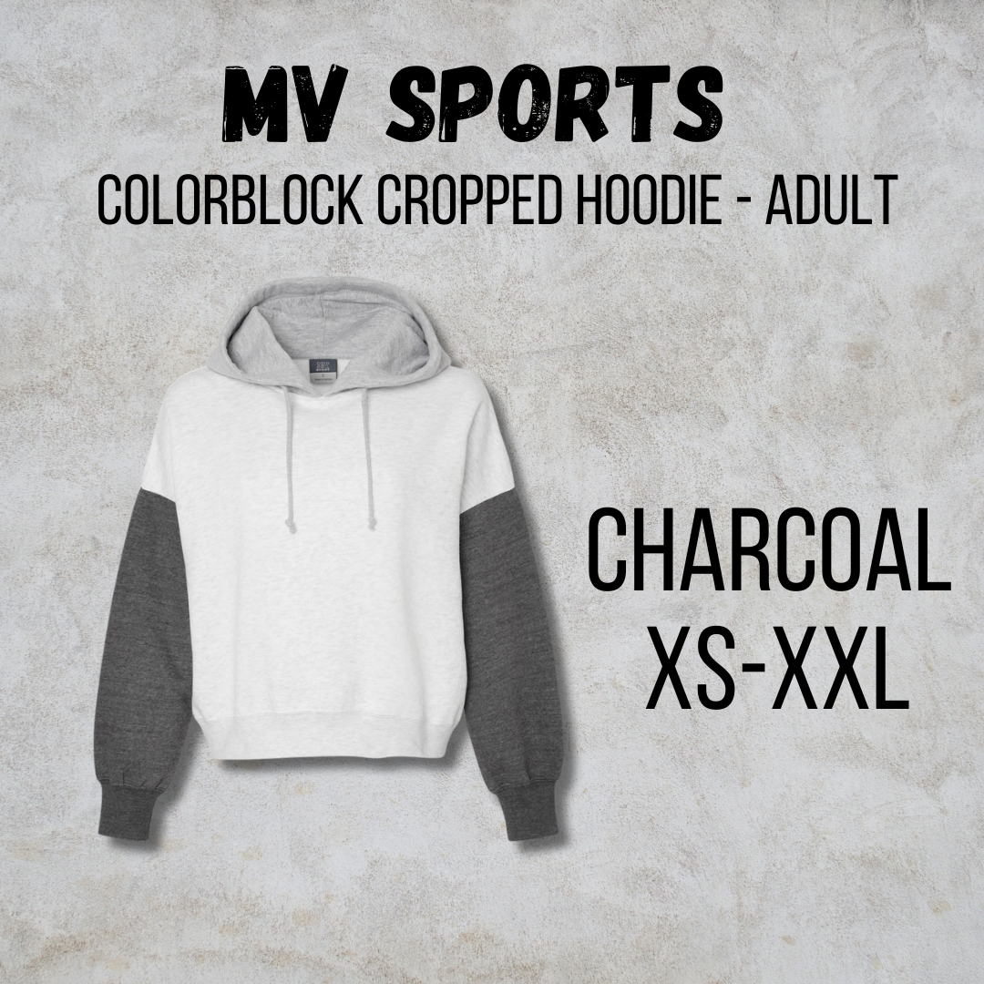 MTO Adult - Bella Canvas - Colorblock Cropped Hoodie