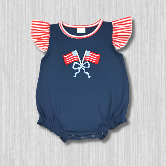 *PRE-ORDER* Patriotic - Flag Ruffle Romper