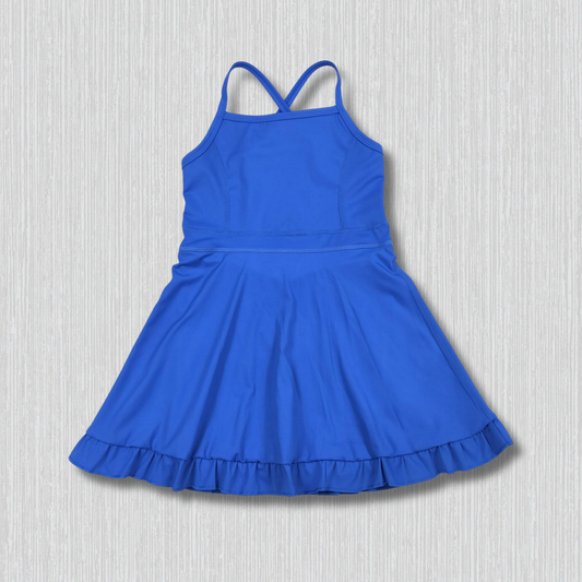 *PRE-ORDER* Athletic - Royal Blue Criss Cross Back Dress