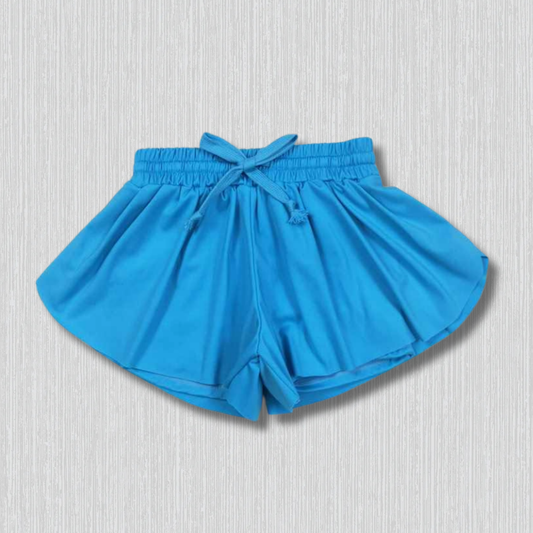 *PRE-ORDER* Athletic - Turquoise Blue Flowy Shorts