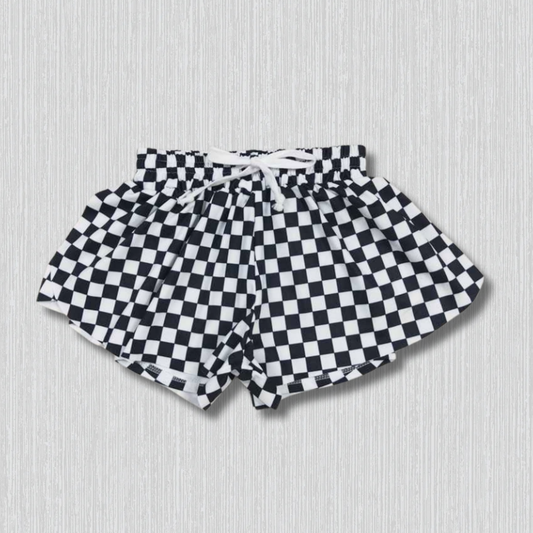 *PRE-ORDER* Athletic - Black Check Flowy Shorts