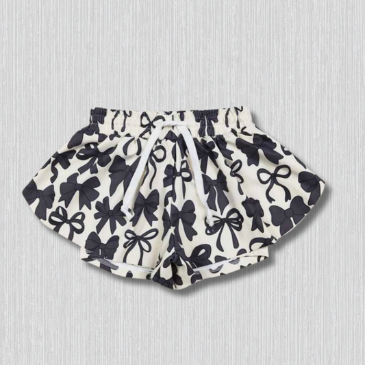 *PRE-ORDER* Athletic - Black Bows Flowy Shorts