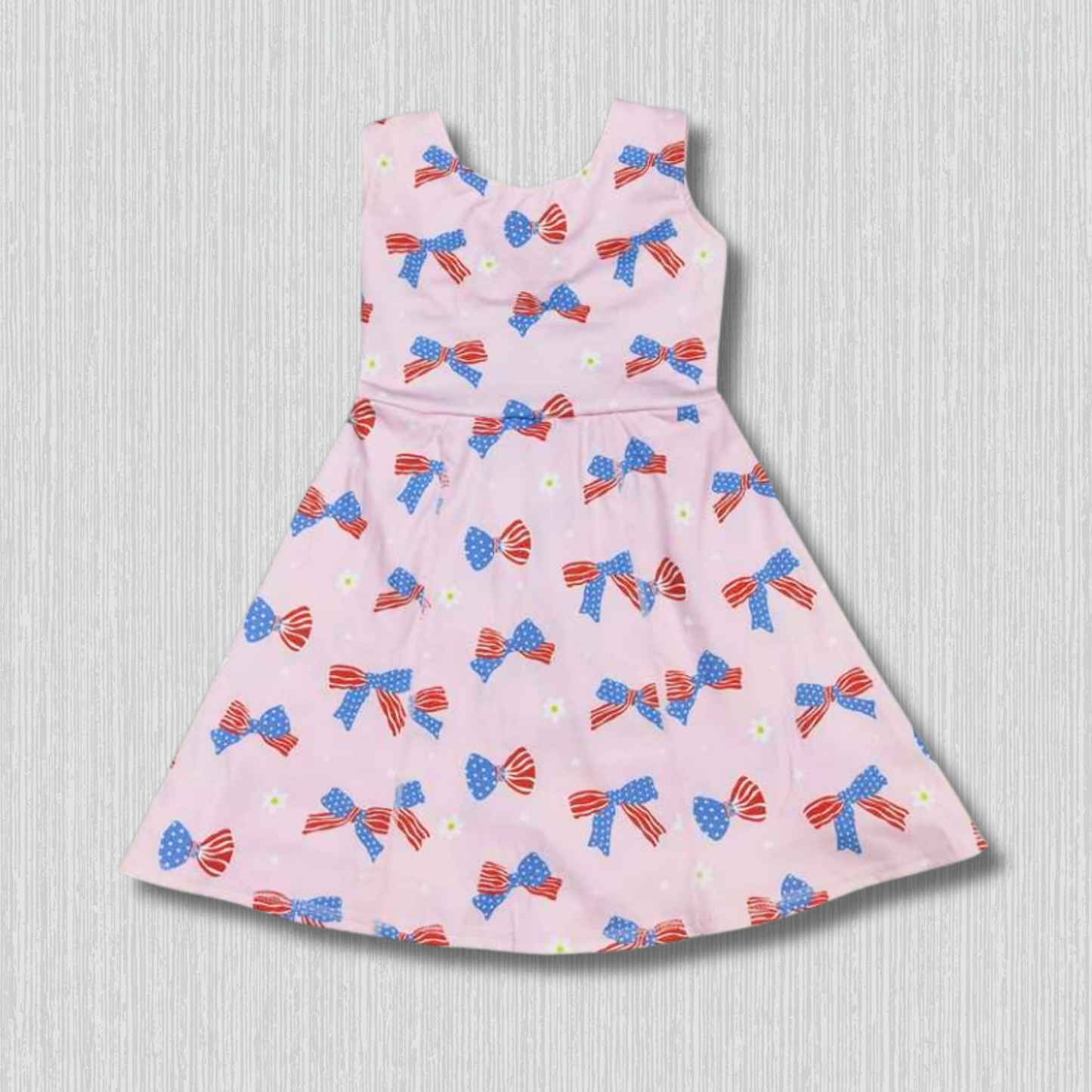 *PRE-ORDER* Patriotic Bows Twist Back Athletic Dress