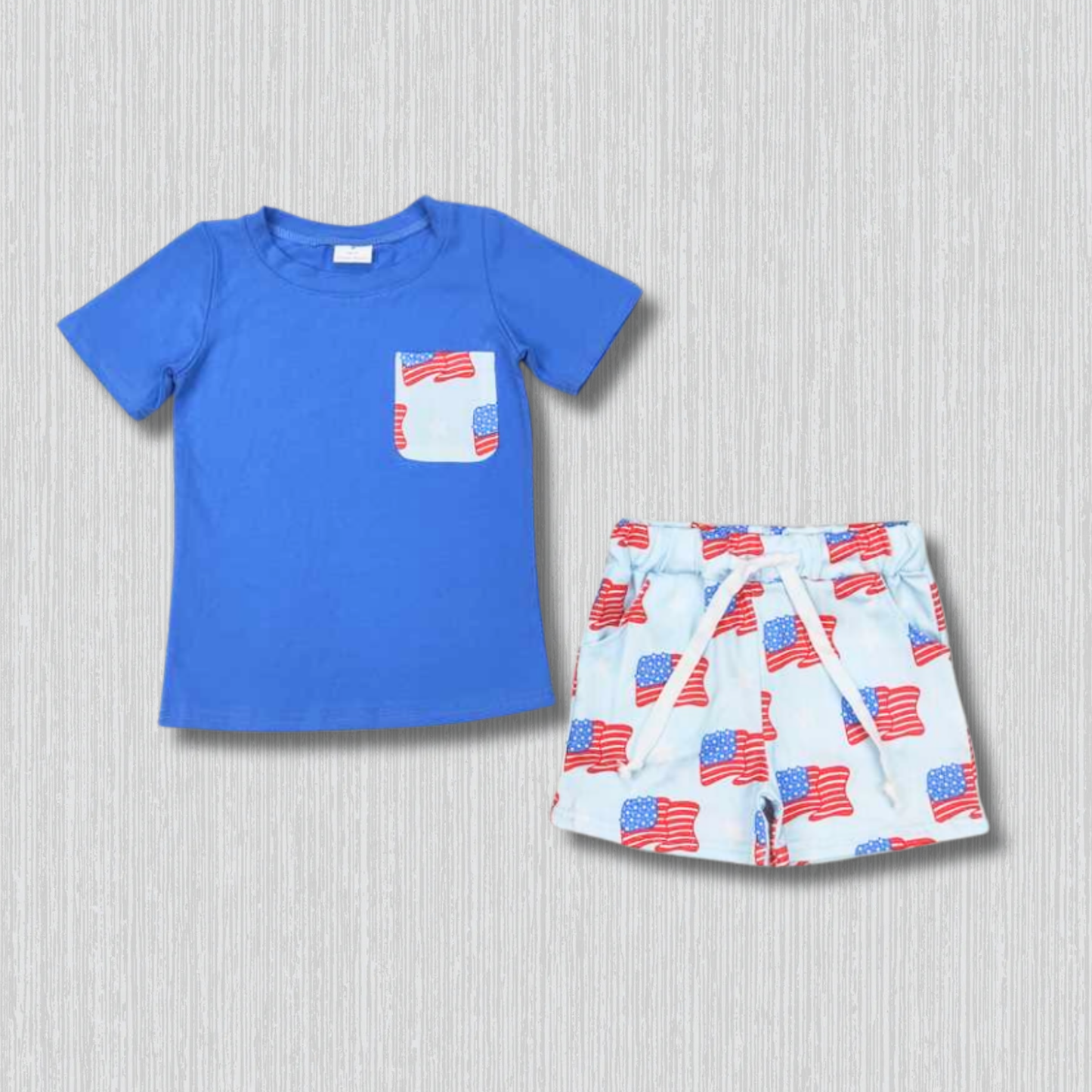 *PRE-ORDER* Patriotic - Flags Shorts Set