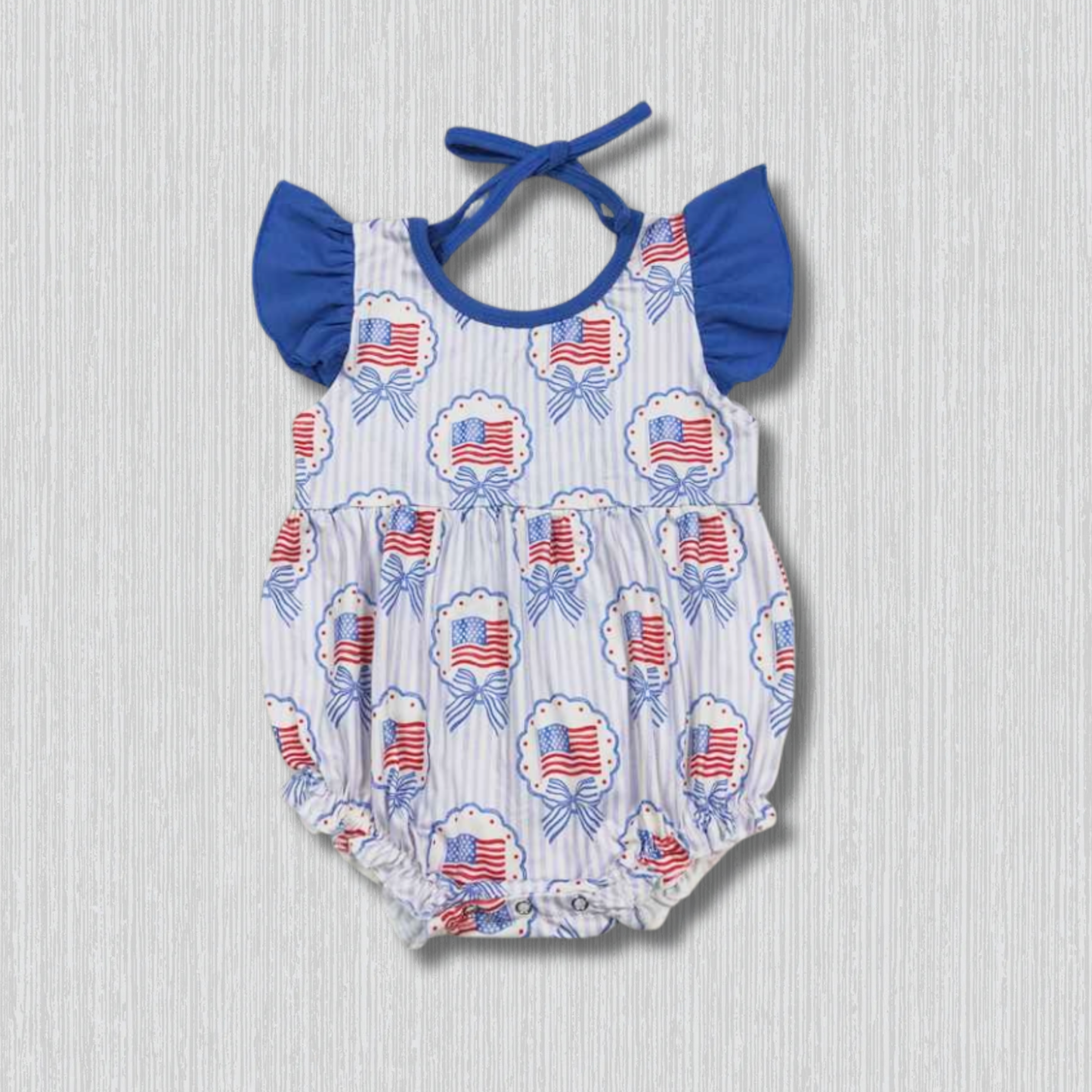 *PRE-ORDER* Patriotic - Flags Romper
