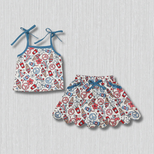*PRE-ORDER* Patriotic Skirt Set
