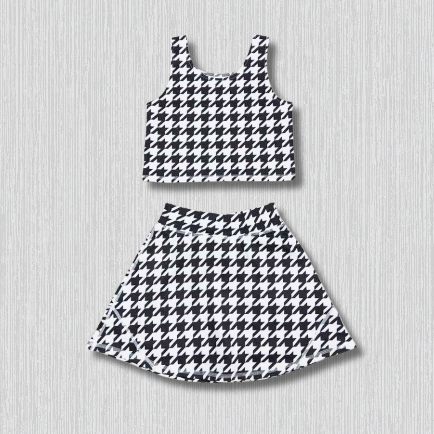 *PRE-ORDER* Athletic - Black + White Skirt Set