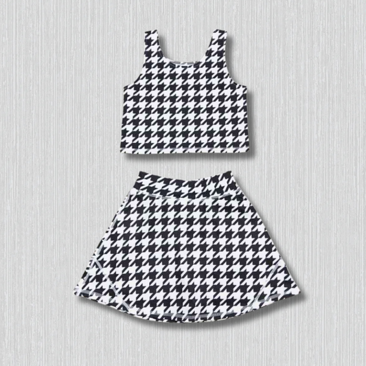 *PRE-ORDER* Athletic - Black + White Skirt Set