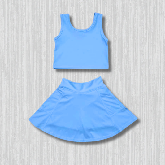 *PRE-ORDER* Athletic - Light Blue Skirt Set