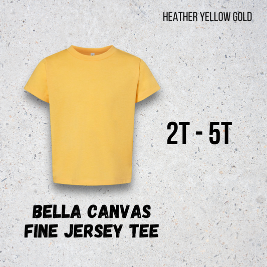 MTO Kids - Heather Yellow Gold - Bella Canvas Jersey Tee