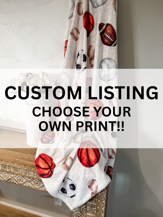 CUSTOM PRINTED Plush Blanket - Pre-Order