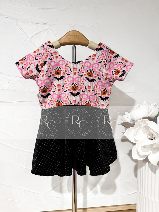 RTS - Bows + Bats + Pumpkins Peplum