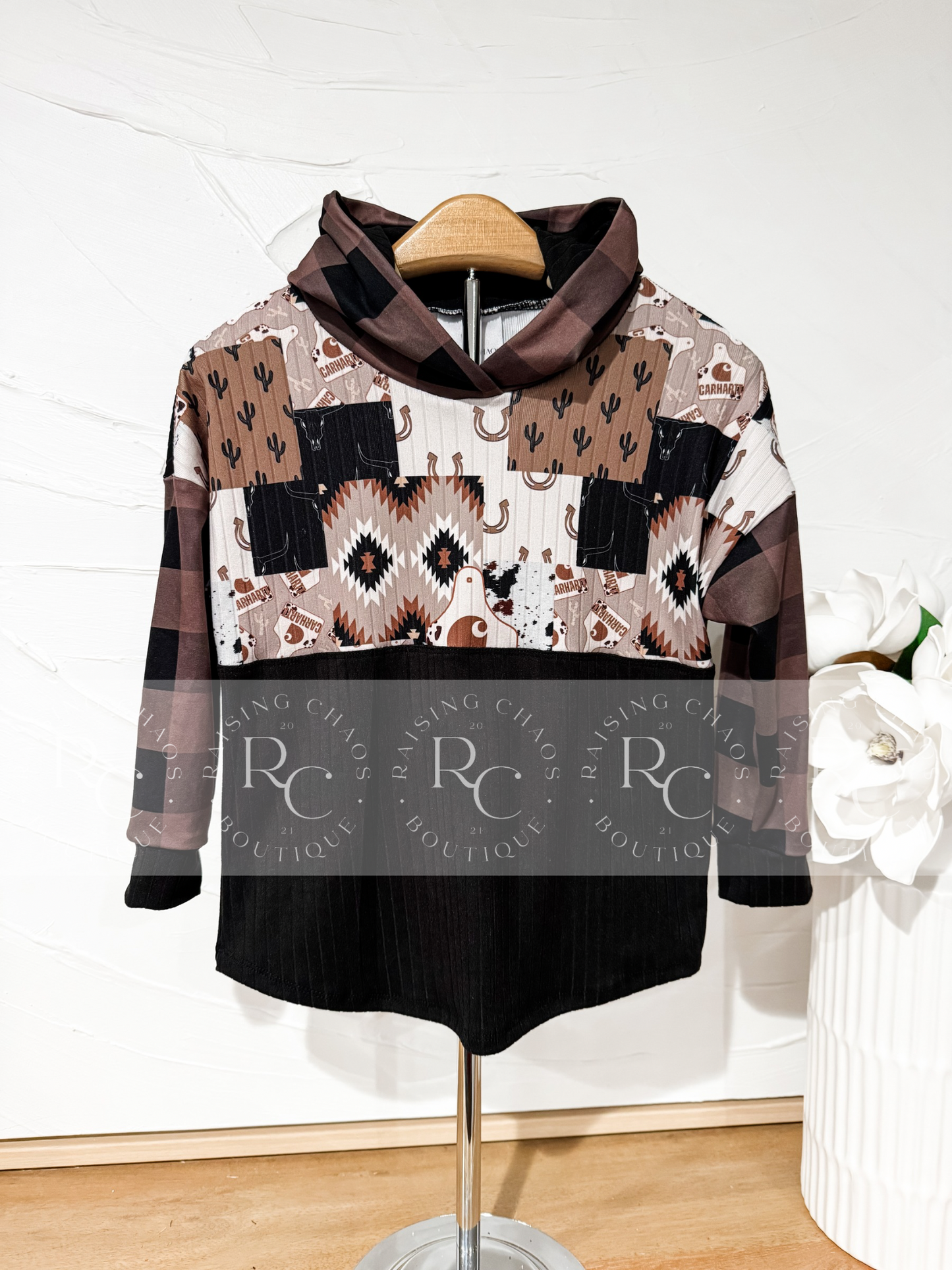 RTS - Carhartt Patchwork Hooded Lounge Top