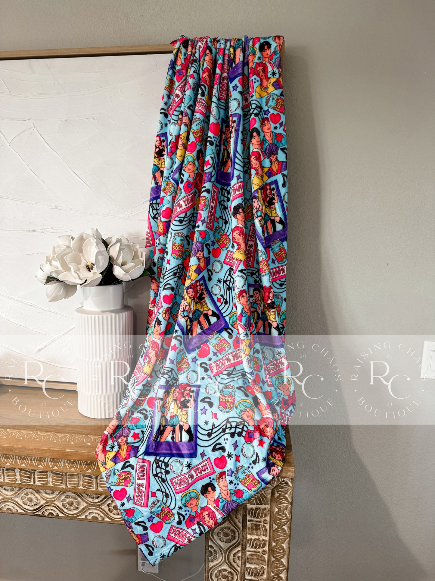 RTS - KPOP Plush Blanket 50x60