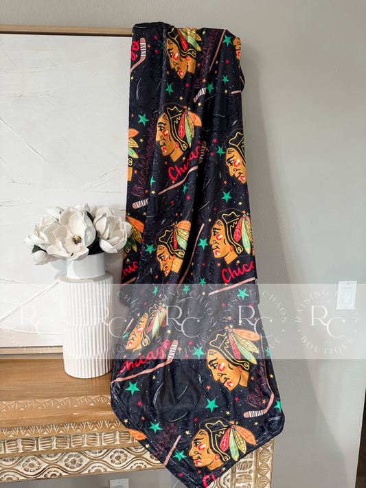 Blackhawks (MWGF941) Plush Blanket - Pre-Order