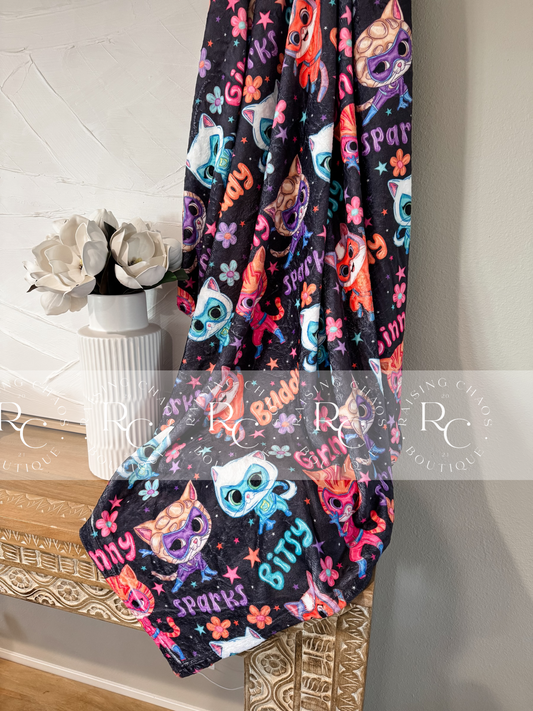 Super Kitties (MWGF794) Plush Blanket - Pre-Order