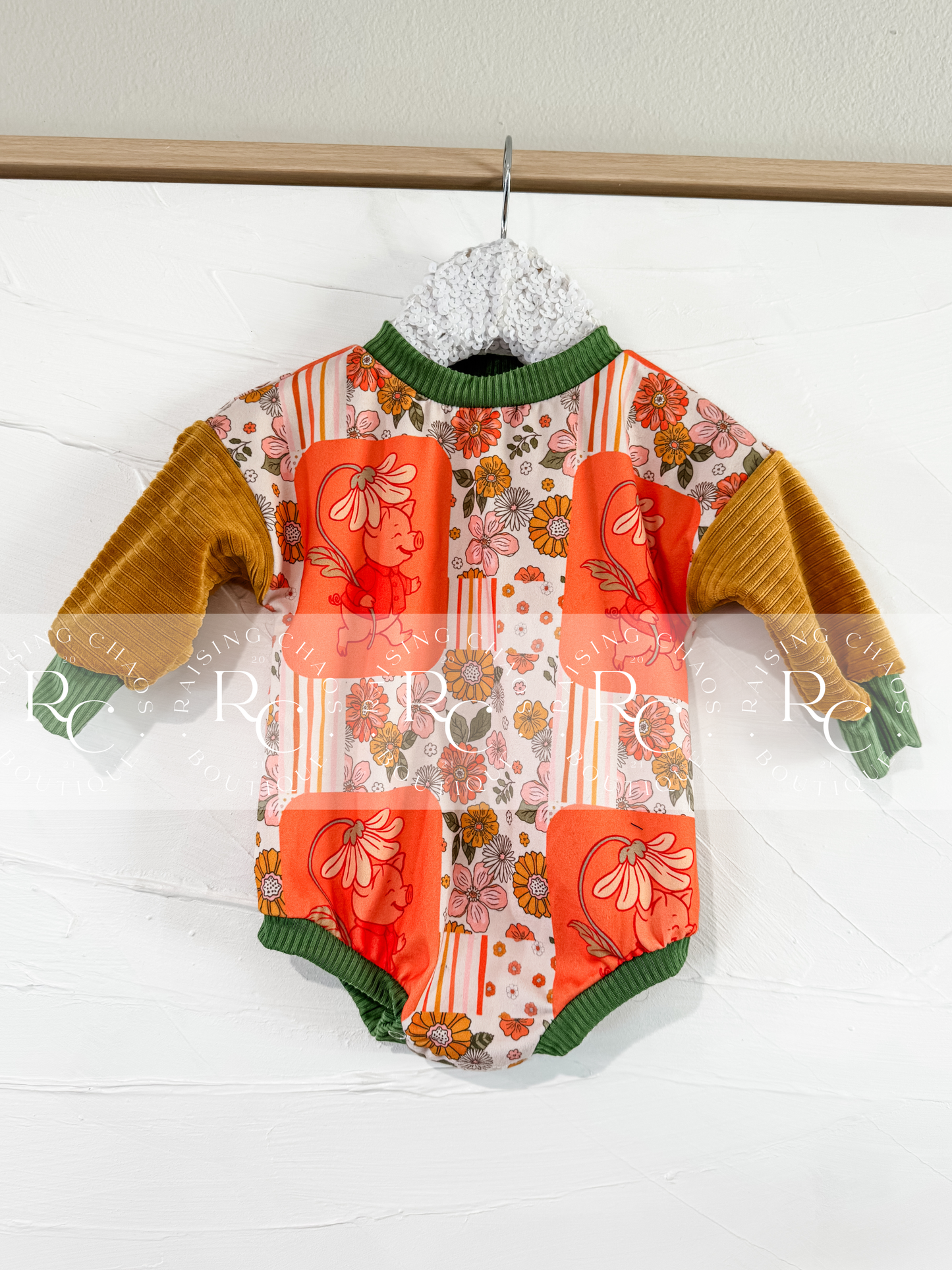 RTS - Fall Pig Sweater Romper