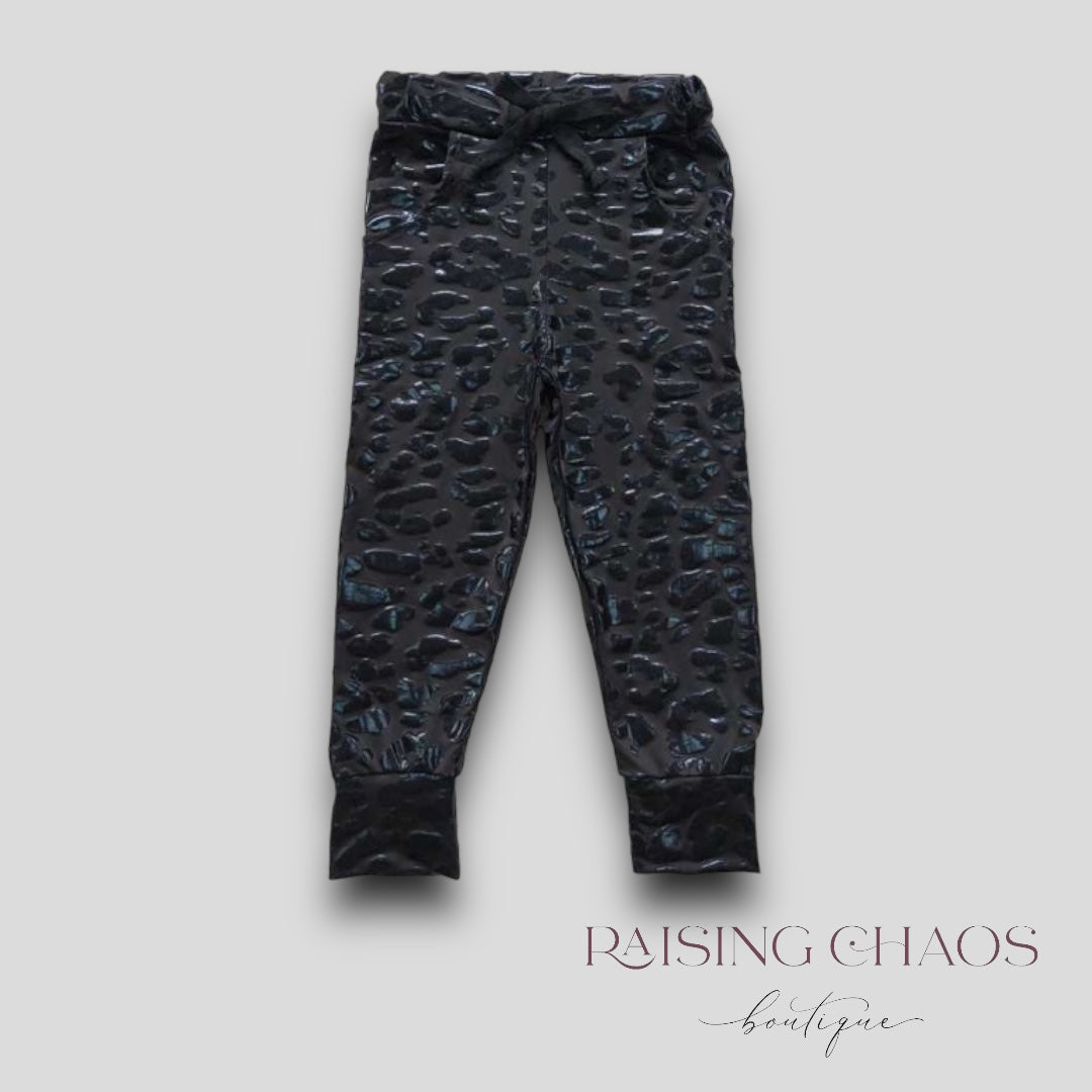 *Pre-Order* Black Leopard Joggers