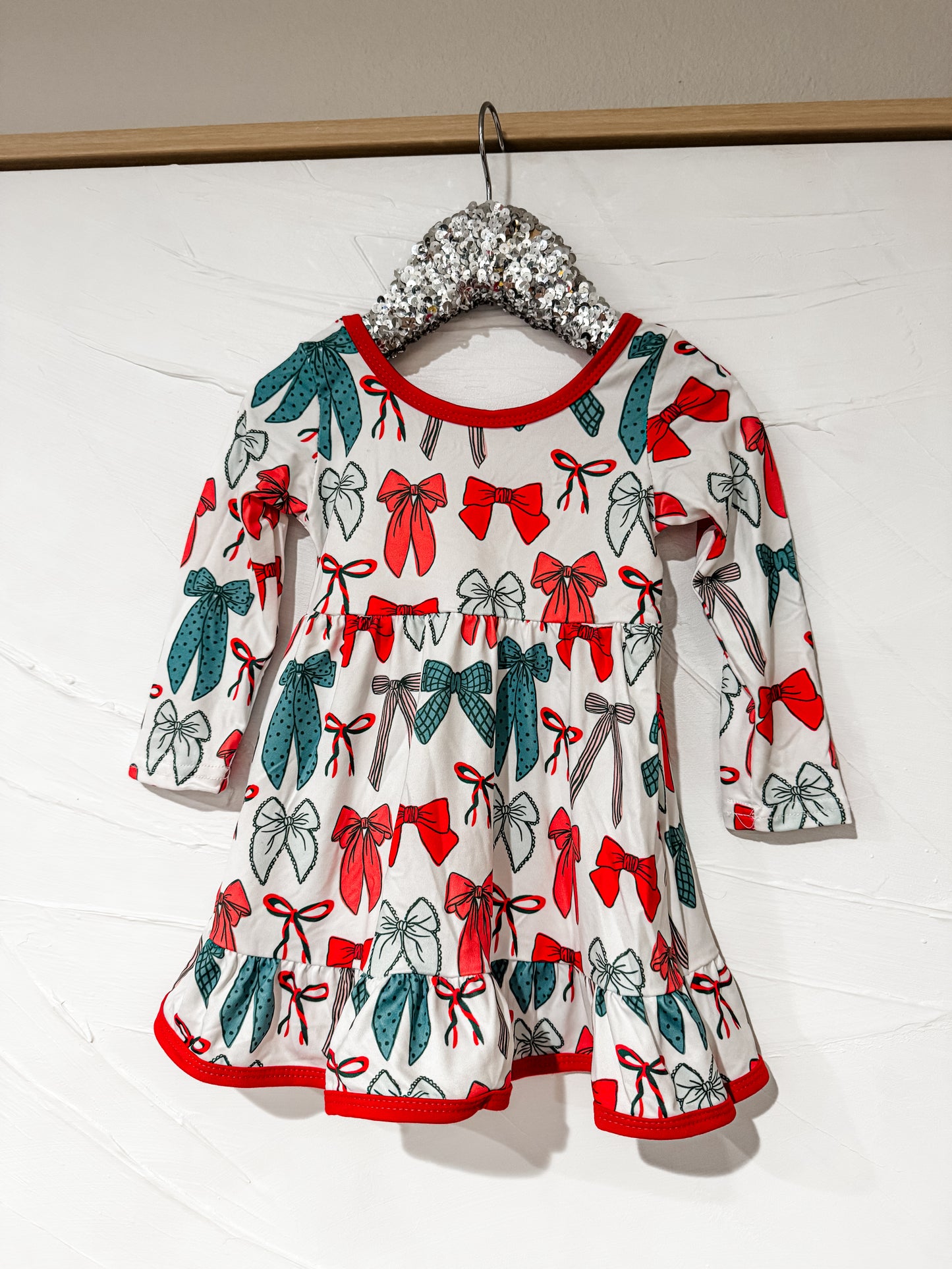 RTS - Christmas Bows Dress