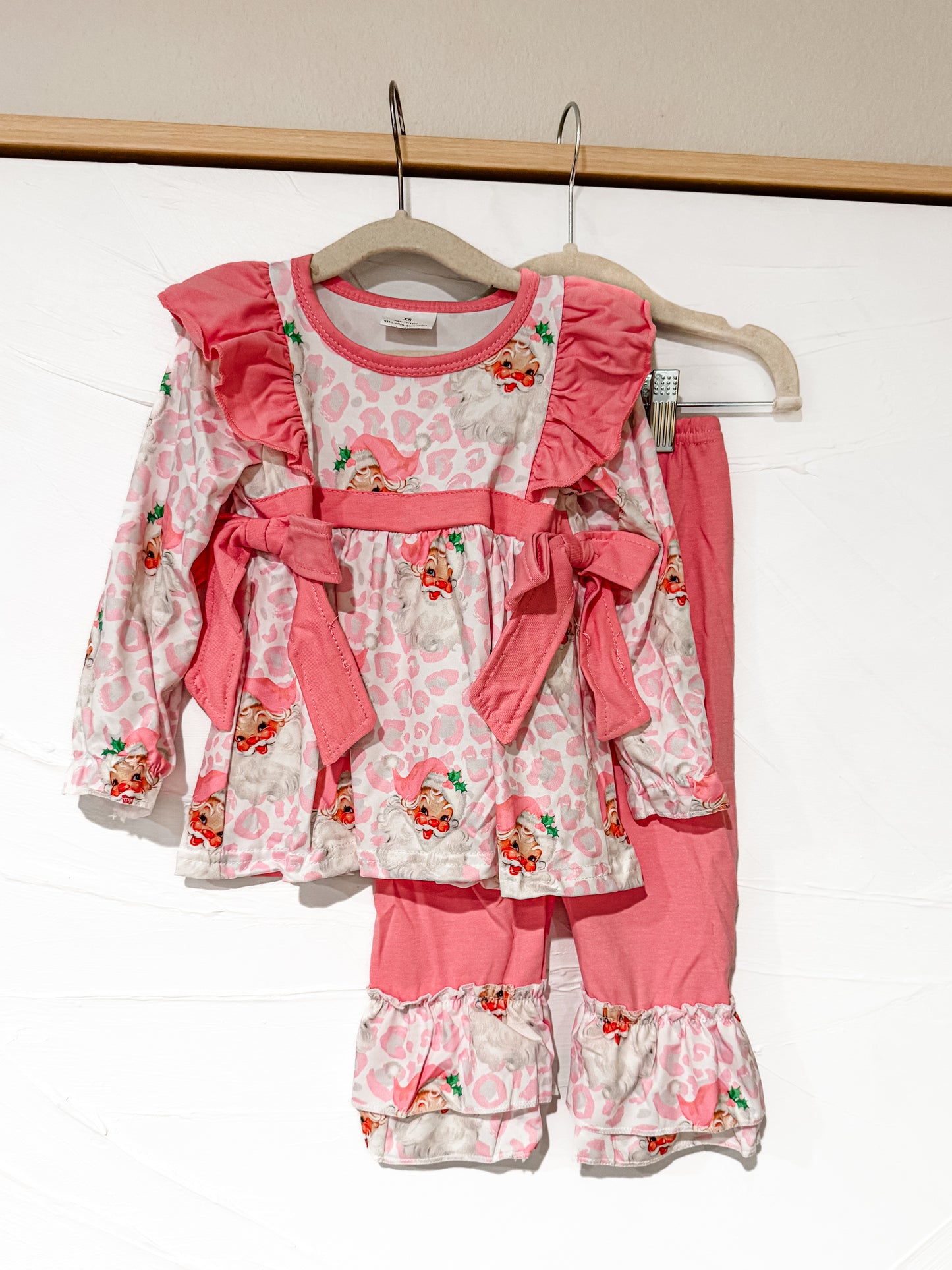 RTS - Pink Santa Pant Set
