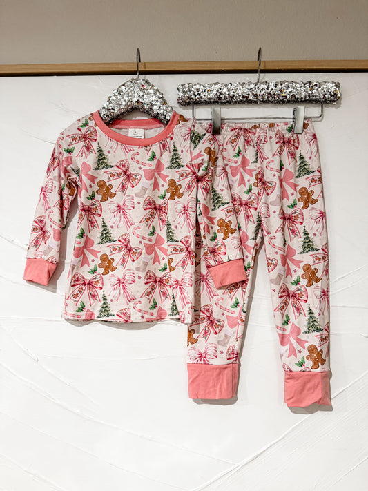 RTS - Pink Gingerbread Christmas Lounge Set