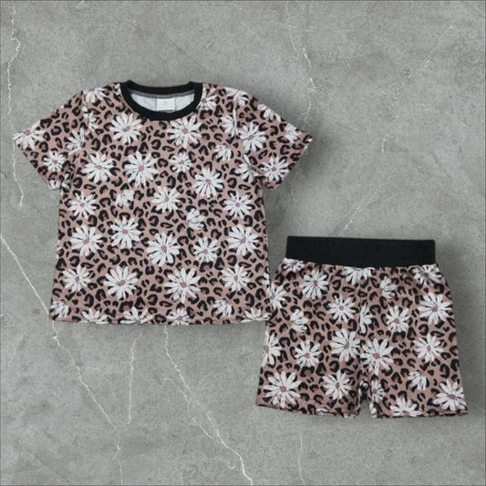 *Pre-Order* Leopard Floral Shorts Set