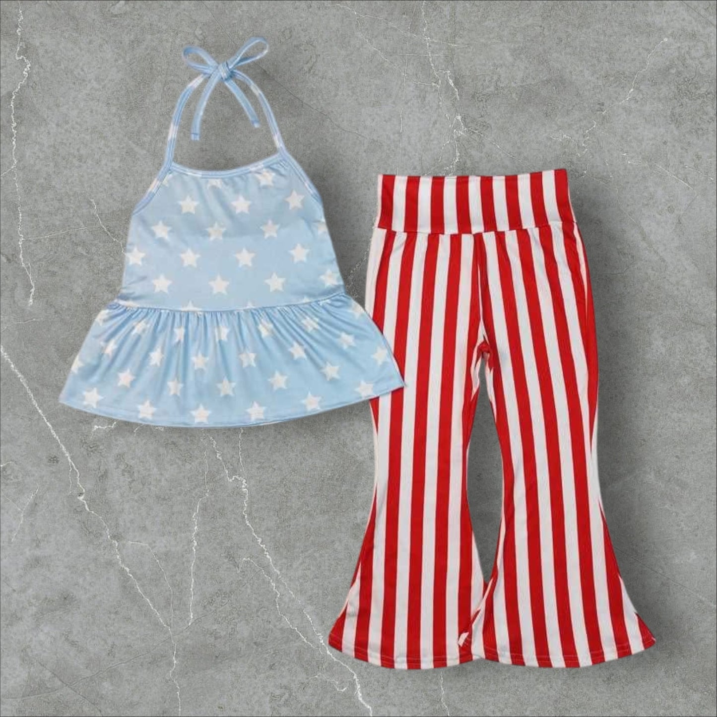*PRE-ORDER* Patriotic - Halter Flares Set