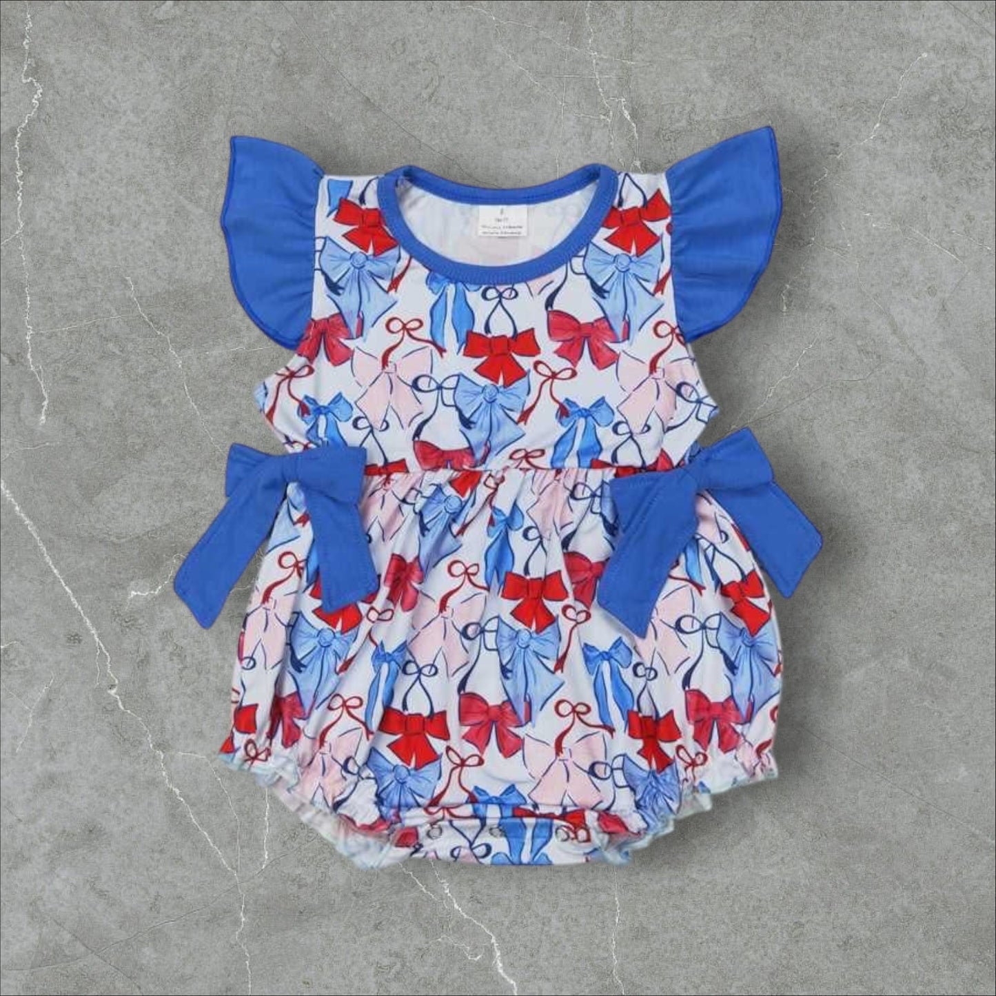 *PRE-ORDER* Patriotic - Bows Romper