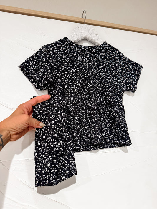 MTO - Black Dainty Floral Lounge Set