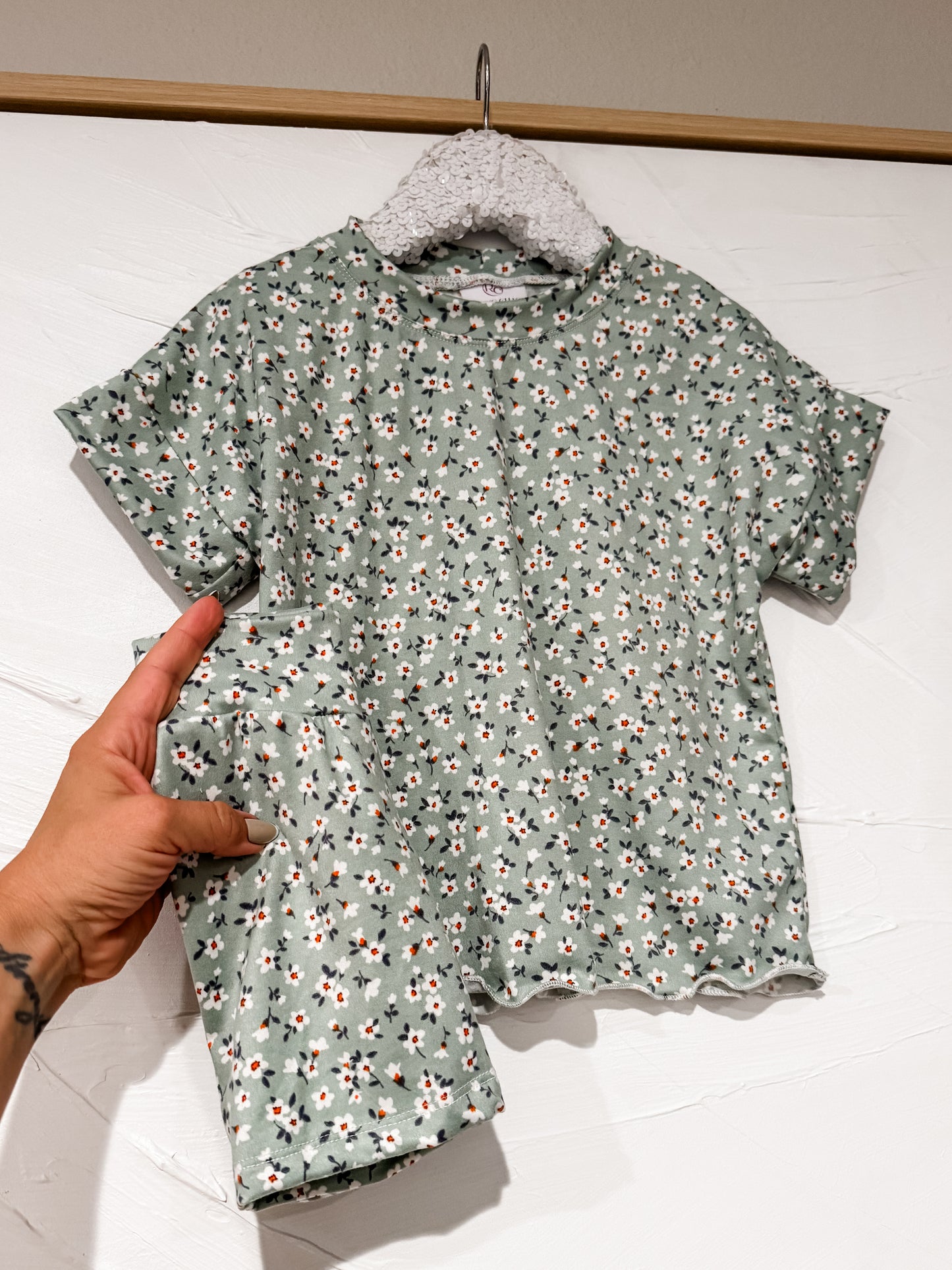 MTO - Green Floral Lounge Set