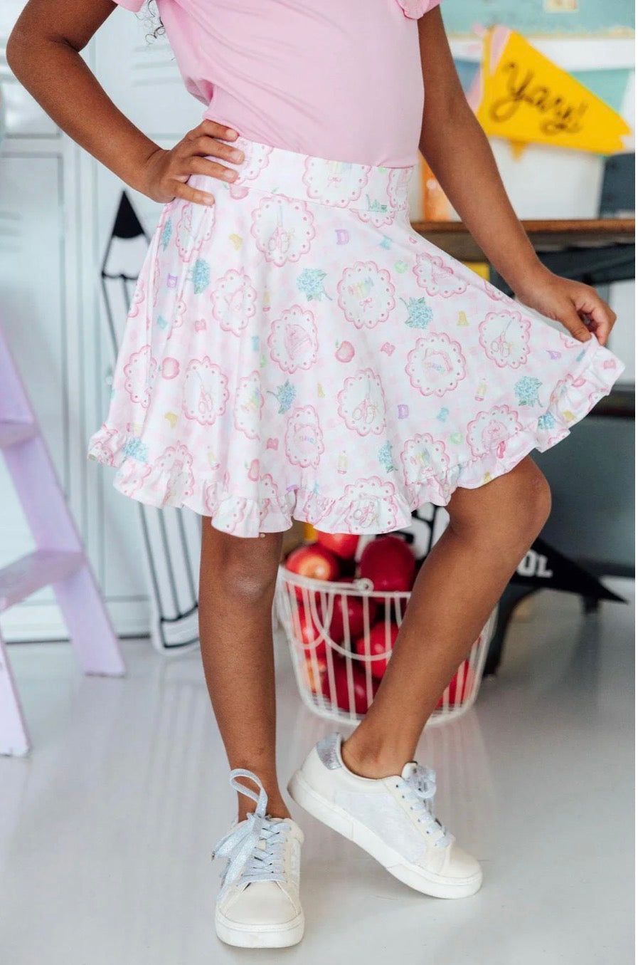 *PRE-ORDER* Apple of My Eye Ruffle Twirl Skort