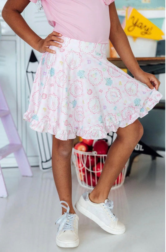 *PRE-ORDER* Apple of My Eye Ruffle Twirl Skort