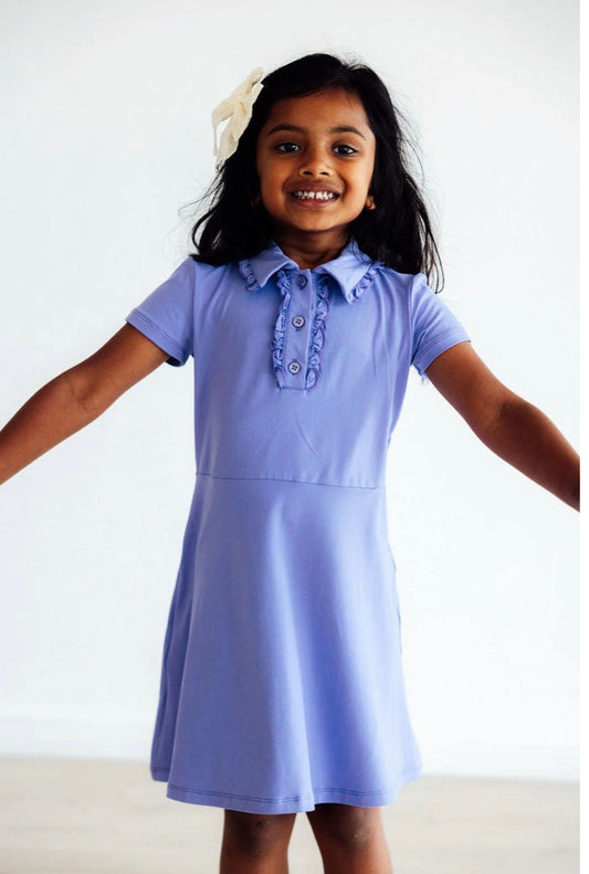 *Pre-Order* Periwinkle S/S Polo Dress