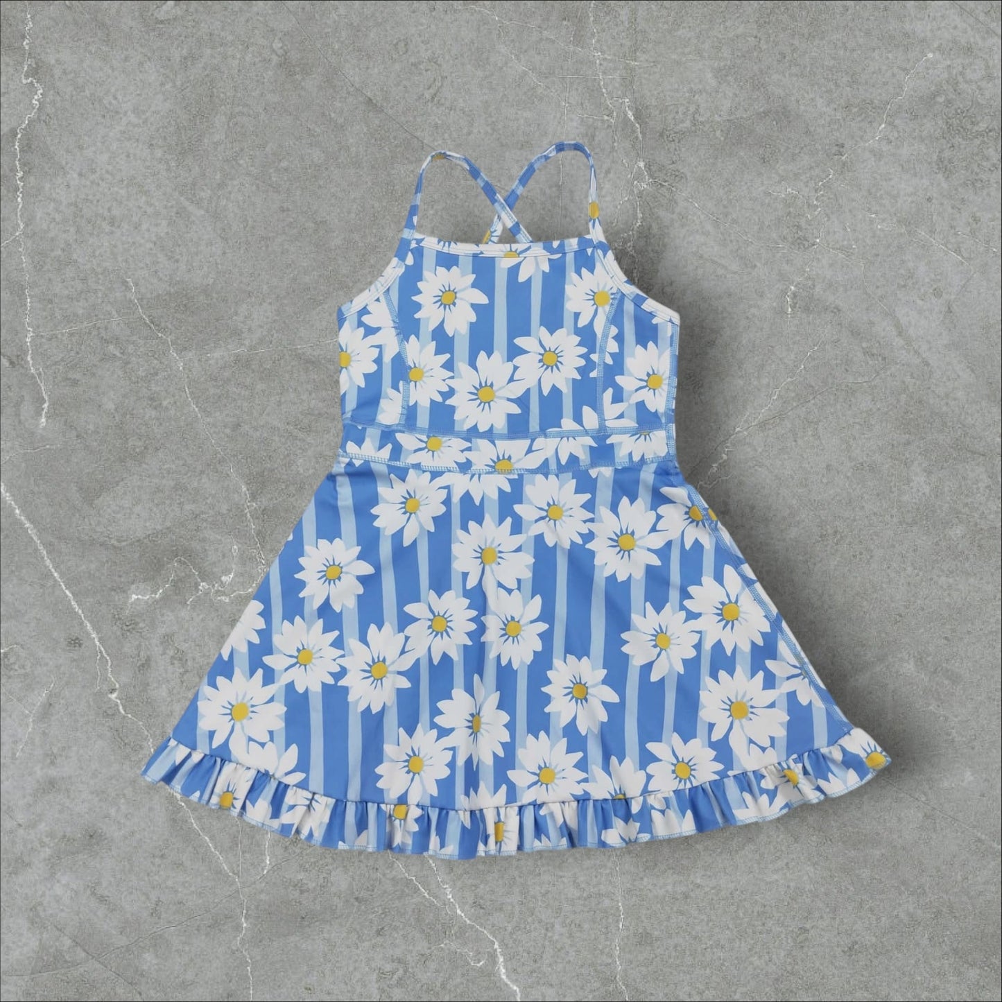 *PRE-ORDER* Floral Cross Back Athletic Dress