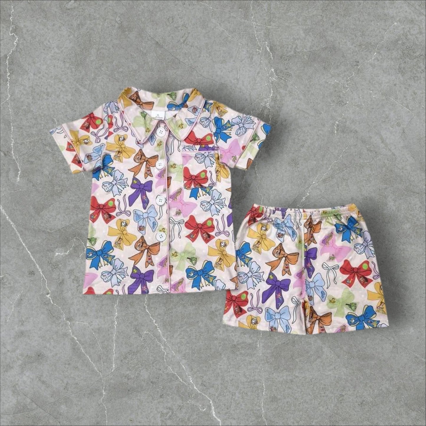 *PRE-ORDER* Princess Bows Button Up Lounge Set