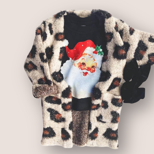 Fuzzy Leopard Cardigan