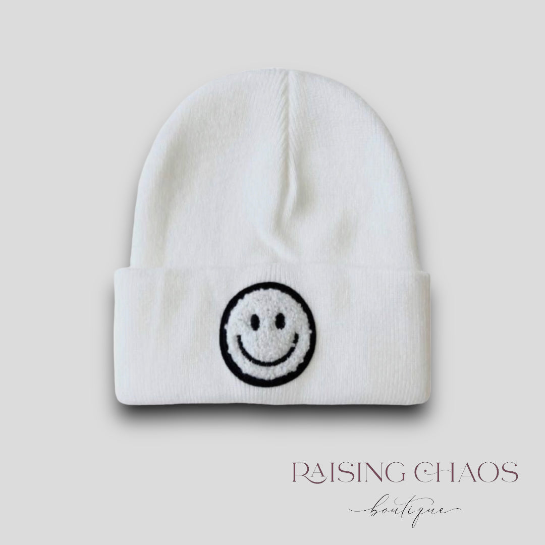 *PRE-ORDER* White Happy Beanie
