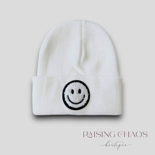 *PRE-ORDER* White Happy Beanie