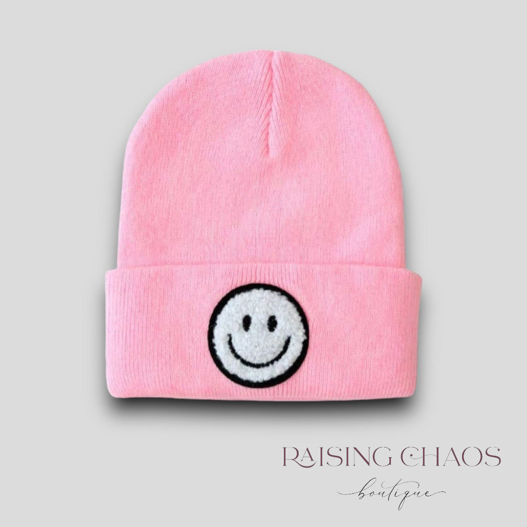 *PRE-ORDER* Pink Happy Beanie