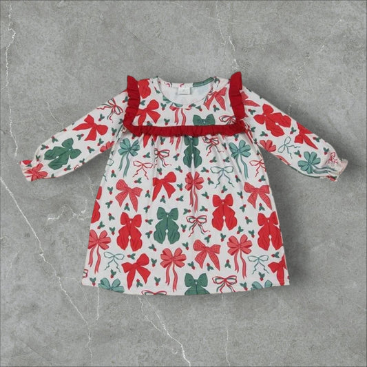 *PRE-ORDER* Christmas Bows Dress