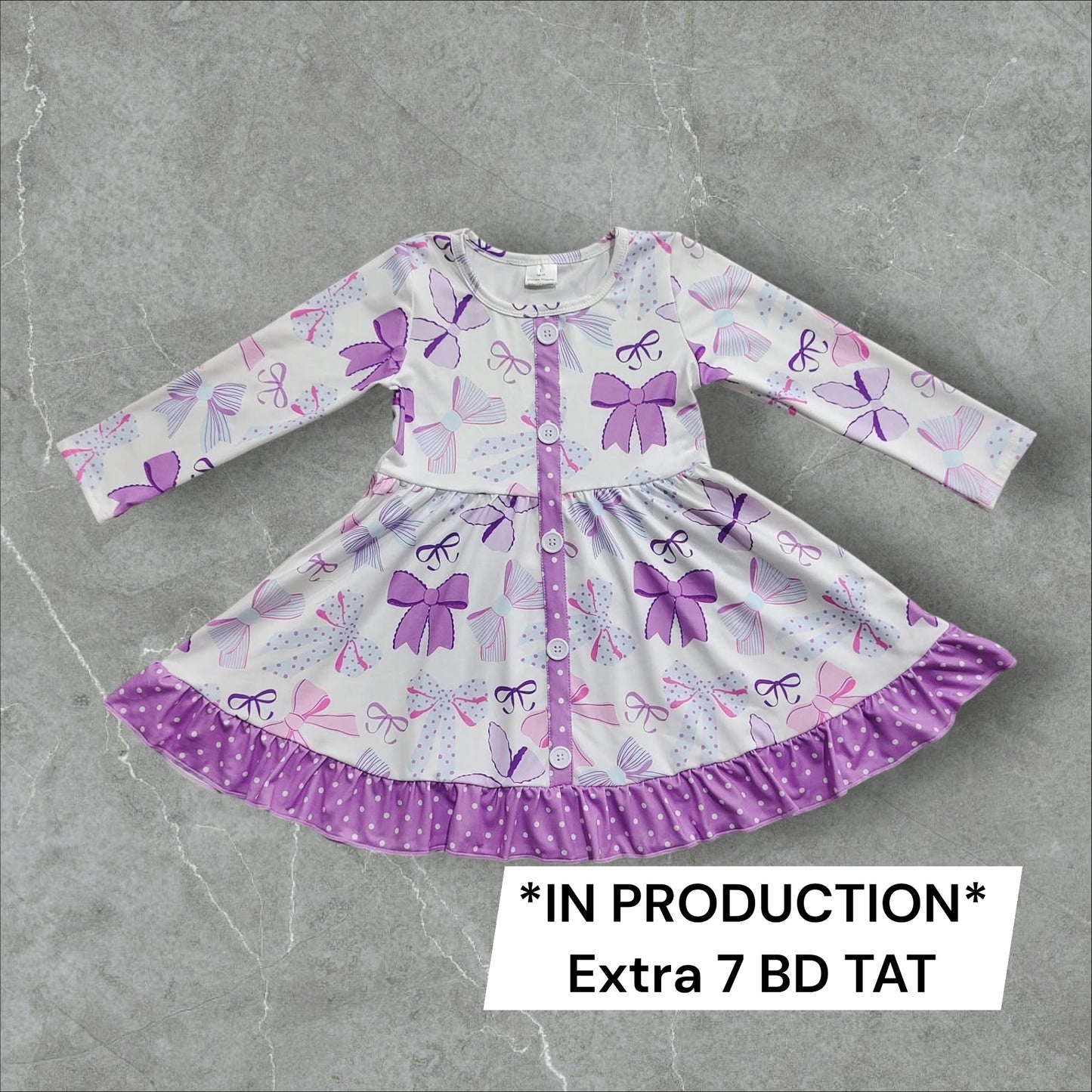 *PRE-ORDER* Purple Bows Dress