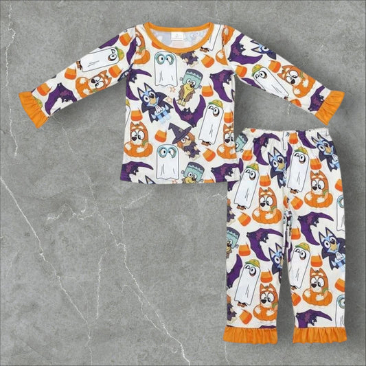 *PRE-ORDER* Halloween - Heeler Ruffle Lounge Set