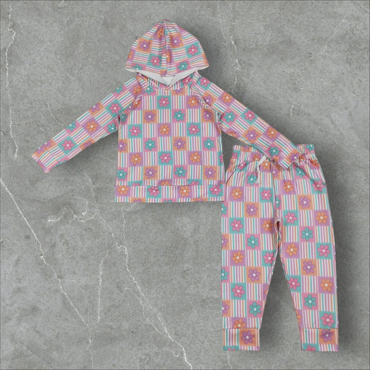 *PRE-ORDER* Hooded Flower Jogger Pant Set