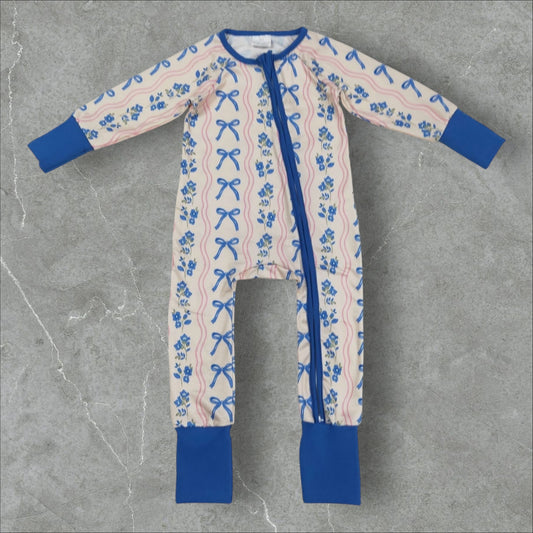 *PRE-ORDER* Floral Bows Lounge Zip Up